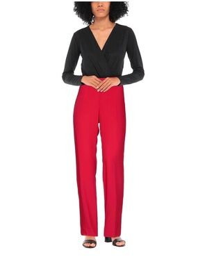 Straight Leg Trousers - Women’s High Waist Tailored Pants US 12